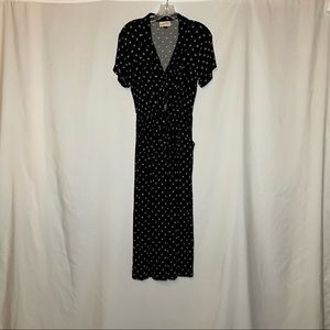 Universal Thread, S, black and white jumpsuit with front tie